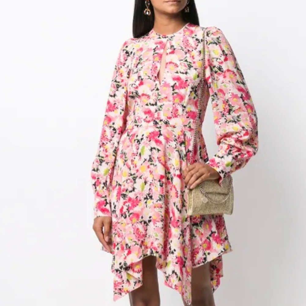 NEW STELLA Floral Asymmetrical Stella McCartney Dress. Retails for $1,495.